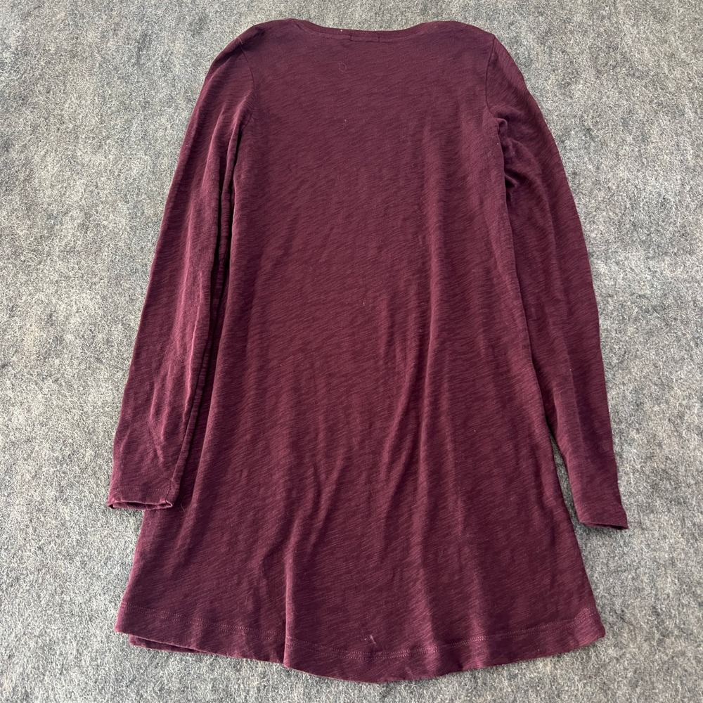 ATM Anthony Thomas Melillo long-sleeve t-shirt dress size small merlot - Picture 3 of 4